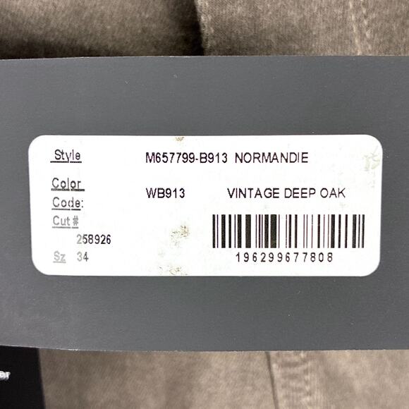 Paige Normandie Jeans Pants Mens 34 (36x30) Brown Stretch Straight Leg Preppy - Picture 9 of 11